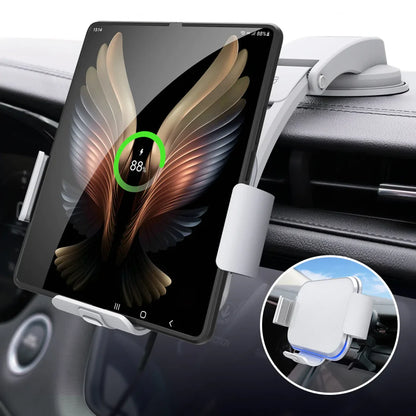Veranixium Folding Screen Mobile Phone Wireless Fast Charging Stand with Auto-Clamping