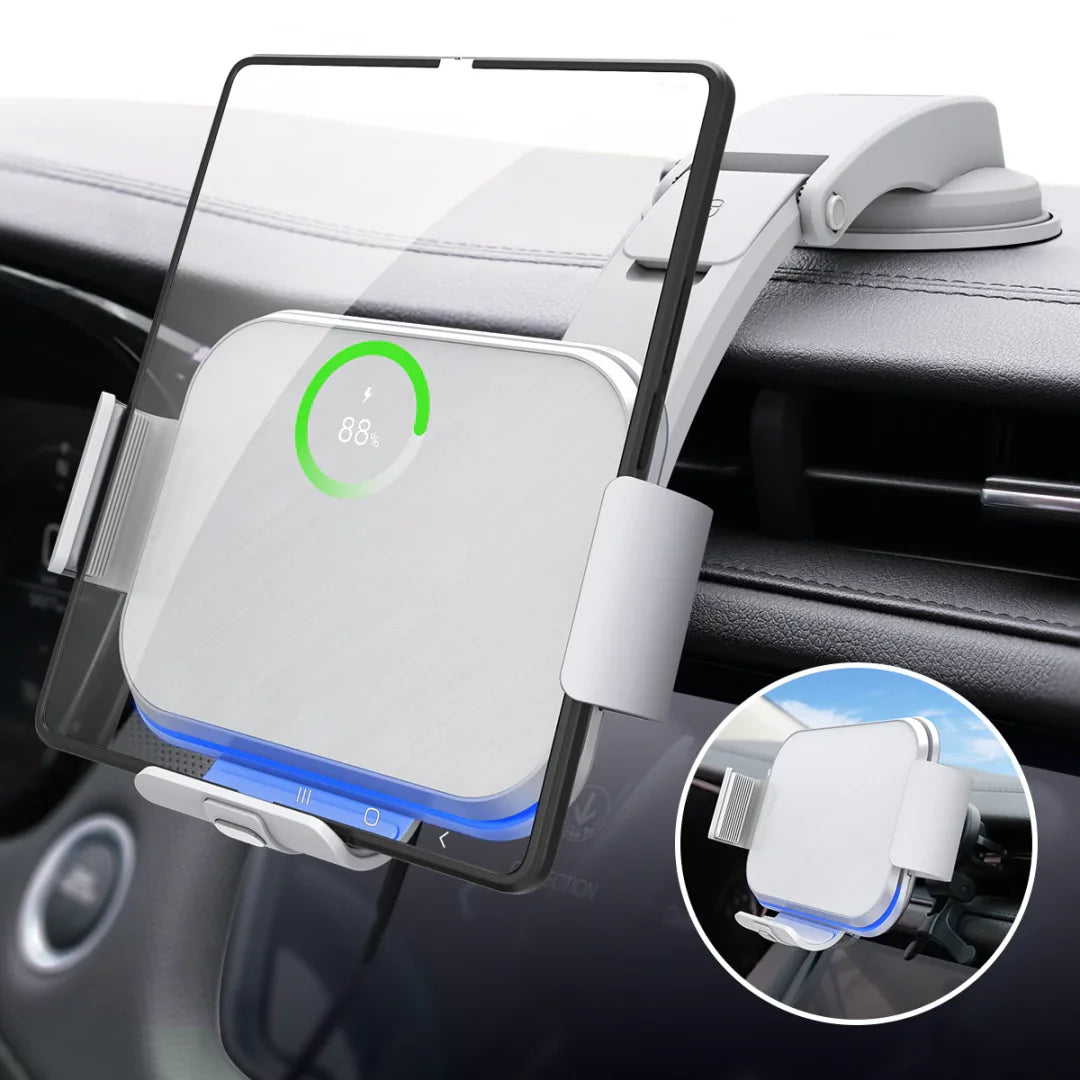 Veranixium Folding Screen Mobile Phone Wireless Fast Charging Stand with Auto-Clamping
