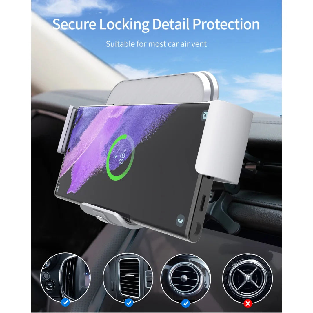 Veranixium Folding Screen Mobile Phone Wireless Fast Charging Stand with Auto-Clamping