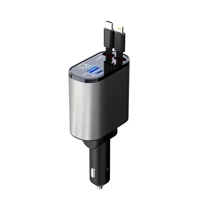 Veranixium 100W Super Fast Charging Metal Car Charger - Premium Power on the Go